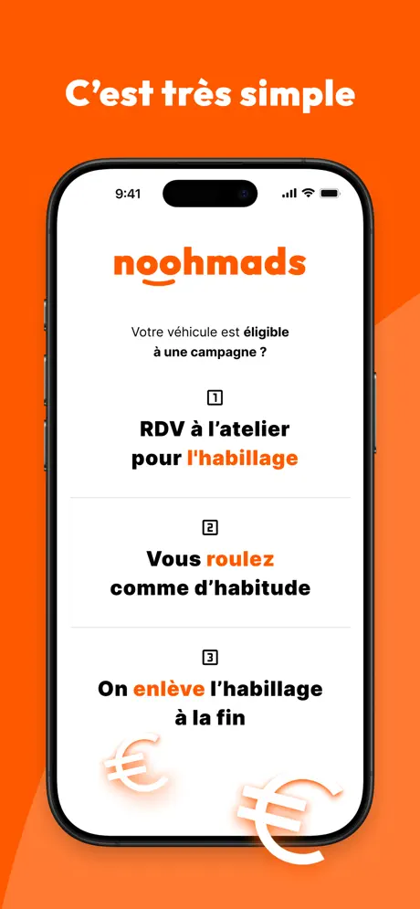 Application noohmads - écran revenus